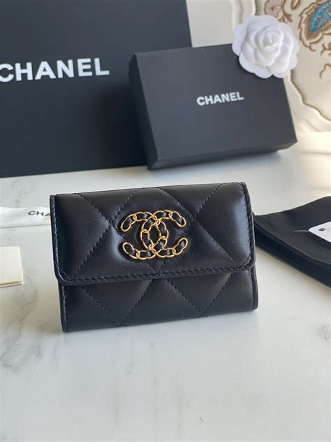 chanel card holder with zipper|chanel 19 flap card holder.